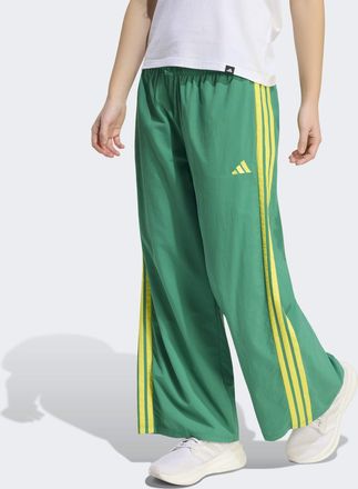 adidas Sporthose ADIDAS SPORTSWEAR ESSENTIALS 3-STREIFEN WOVEN PARACHUTE, Damen, Gr. XXL, N-Gr, bold gr&uuml;n, bright gelb, normal, gr., Obermaterial: 100% Polya