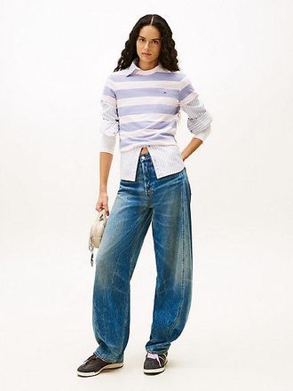 Tommy Hilfiger Mid Rise Wide Barrel Leg Jeans