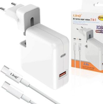 Trade Shop Trade Shop - Cargador Super R&aacute;pido 2en1 Pd96w + Usb12w Tipo-c Port&aacute;til Smartphone Pd9080