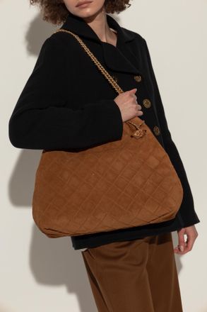 Tory Burch Shoulder Bag Fleming Soft, Womens, Brown