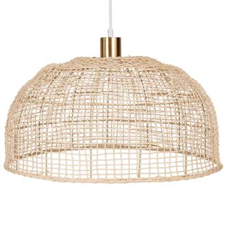 Maisons du monde L&aacute;mpara de techo redondeada de rat&aacute;n trenzado