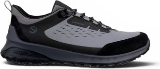 Ecco Ecco Mens Black Grey Leather Waterproof Outdoor Trainer Sneaker Shoes - ULT-TRN