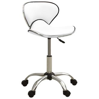 vidaXL Silla De Oficina De Cuero Sint&eacute;tico Blanco Vidaxl