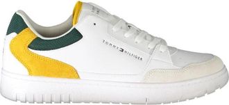 Tommy Hilfiger Witte Polyethyleen Heren Sneaker - Heren - Sneakers - Veelkleurig - 41 EU - Leer - Schoenen