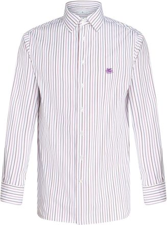 Etro striped cotton shirt - men - Cotton - 40 - White