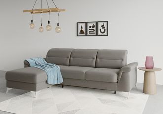 Sit&more Ecksofa &raquo;Sinatra L-Form&laquo; mit Recamiere, optinal mit Kopfteilverstellung und Armteilfunktion