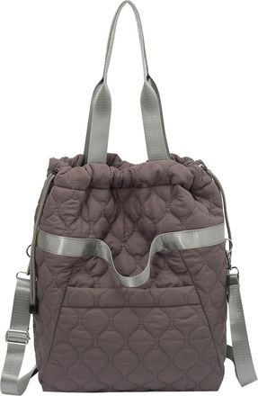 Generic Cymwer Women Nylon Quilted Crossbody Bag Adjustable Strap for Outings Commuting(Grey) (Grey)