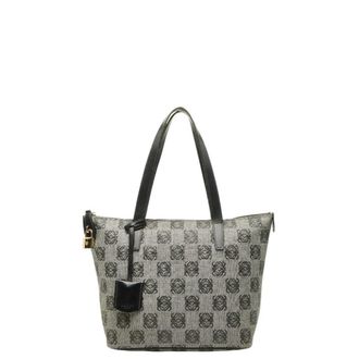 Loewe Black Gray Pvc Leather Tote Bag (Pre-Owned)