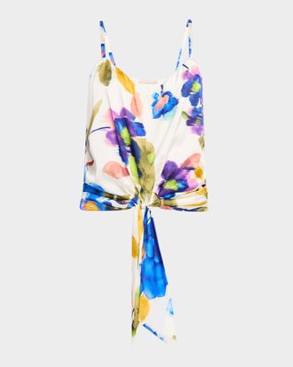 Ramy Brook Dellia Floral Sleeveless Blouse