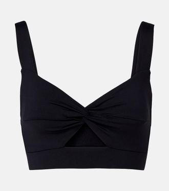 Norba Shell cutout ruched sports bra