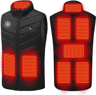 Generic Heated Vest for Men Winter Warm Body Warmer with 8 Heating Zone 3 Temperature Levels Ladies Heater Gilet Heat Vest Mens Heated Gilet Sleeveless Jacket