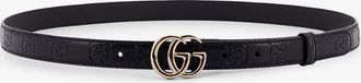Gucci Cintura in pelle con logo GG all-over - GUCCI - gender_Woman