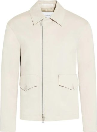 Paolo Pecora Giubbotto con Zip in Tessuto - Heren - Zomerjassen - Beige - L - Katoen - Jassen