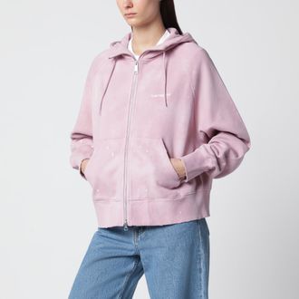Carhartt Work in Progress Felpa Hooded Painter in cotone Hortensia Wash