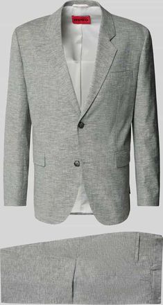 HUGO BOSS Regular Fit Anzug mit Leinen-Anteil Modell KRIS/TEAGAN in Anthrazit Melange, Gr&ouml;&szlig;e 102