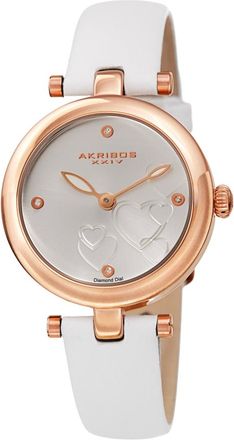 Akribos XXIV Quartz Diamond White Dial Ladies Watch AK1044WTR