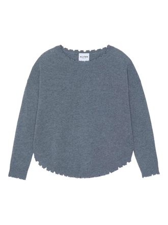 Kujten Maglione Mela con orlo a smerlo - Grigio