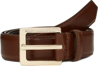 Karl Lagerfeld Cintura in pelle con fibbia - Marrone