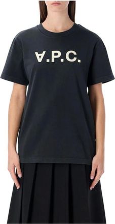 A.P.C. Mujer, Camisetas, Negro, Talla: L