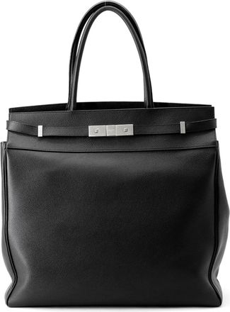 Saint Laurent Black Leather Handbag Tote Bag (Pre-Owned)