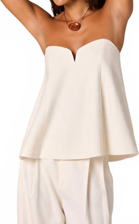 Astr Womens Talulla Strapless Babydoll Top In Off White