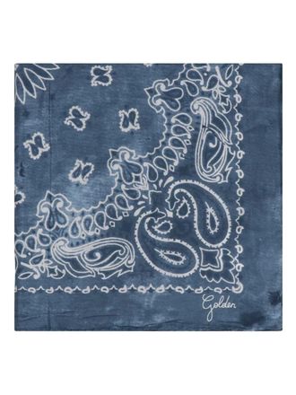 Golden Goose Golden Foulard Paisley Print Silk
