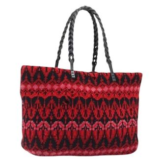 Fendi Pre-owned Vintage Tote Bag - Dames - Vintage Shopper - Rood - ONE Size - Wol - Vintage