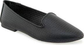 Unionbay Winsome Perforated Flat in Black at Nordstrom Rack, Size 9.5