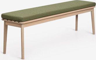 Sklum Banco De Jard&iacute;n 160 Cm En Madera De Acacia Y Tela Kaela Sklum