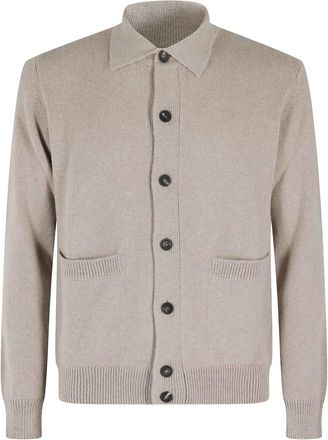 FILIPPO DE LAURENTIIS Vest met zak en knopenbies - Beige