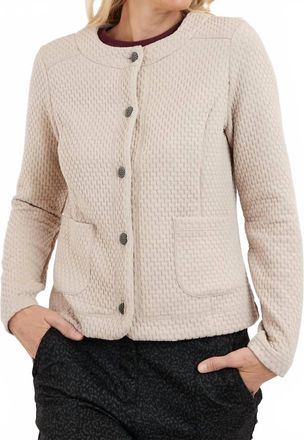 Brandtex Quilted Boatneck Jacket In Beige