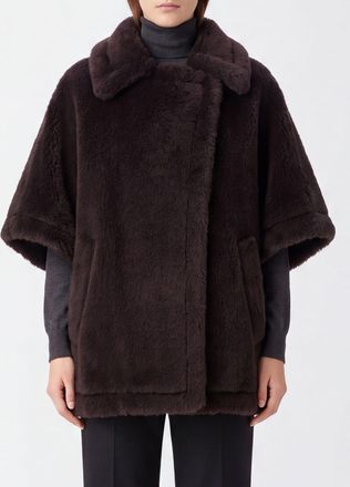 Max Mara Cappotto corto doppiopetto in alpaca, lana vergine e seta