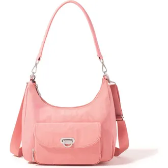 Baggallini Coastal Flip Lock Half Moon Bag in Terracotta at Nordstrom
