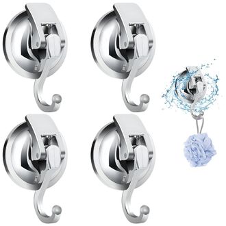 OEM 4 Ganchos Adhesivos De Pared, Ganchos Con Ventosa, Ganchos De Pared Sin Taladro, Percheros De Pared Para Cocina, Ba&ntilde;o, Caravana, Oficina Y Dormitorio