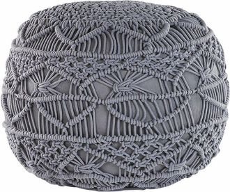 Beliani Beliani - Pouf in tessuto grigio 40x40cm Kayseri