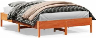 vidaXL Letto senza Materasso Marrone Cera 120x200 cm in Legno di Pino - Vidaxl
