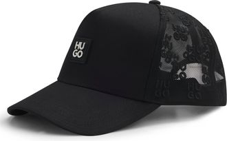 HUGO BOSS Baseball Cap HUGO Marsel Trucker SL, Herren, schwarz 001, Twill, Baumwolle, unifarben, Caps Baseball Cap, mit Allover-Logostickerei