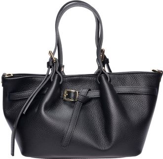 Luisa Vannini Zwart Rundleer Tas