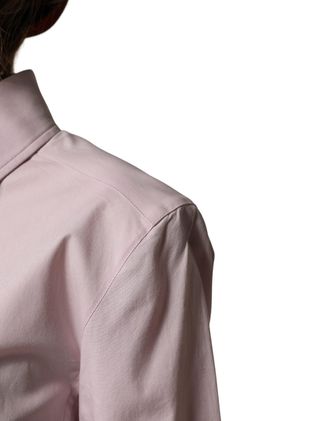 Dolce & Gabbana Womens Pink Cotton Long Sleeves Collared Shirt Top Elastane