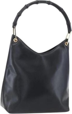 Gucci Pre-owned Leather gucci-bags - Dames - Vintage Handtas - Zwart - ONE Size - Vintage