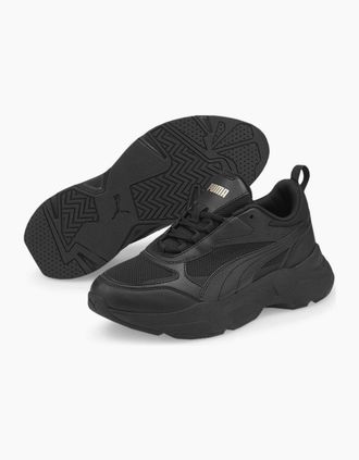 Puma Womens Cassia Trainers Ladies - Black/Gold - Size: 6.5