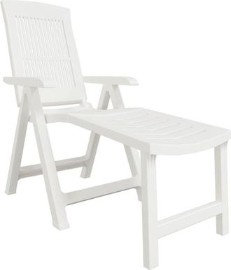 vidaXL Vidaxl - Sun Lounger White Plastic