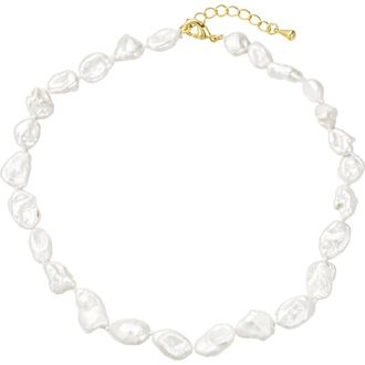 Untamed Petals Sea Breeze Freshwater Pearl Choker in Gold at Nordstrom