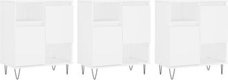 vidaXL Sideboards 3 pcs White Engineered Wood vidaXL