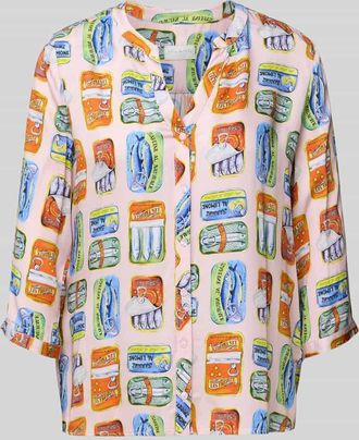 Milano Milano Italy Langarmbluse aus reiner Viskose in Rot, Gr&ouml;&szlig;e 36