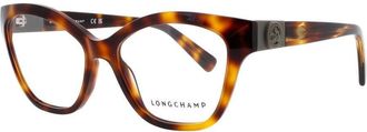 Longchamp Ladies Tortoise Rectangular Eyeglass Frames Lo2755