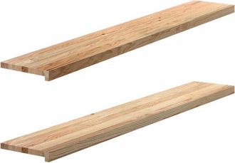 vidaXL Vidaxl - Alf&eacute;izares De Ventana 2 Uds Madera Maciza Roble Sin Tratar