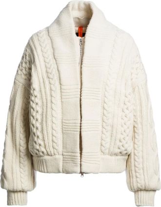Parajumpers Cardigan con zip - Bianco