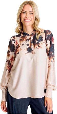 In Front Freecia Blouse - Dames - Blouses - Beige - XL - Overhemden