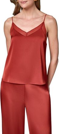 DKNY Mesh Trim Camisole in Sunbaked at Nordstrom, Size X-Small